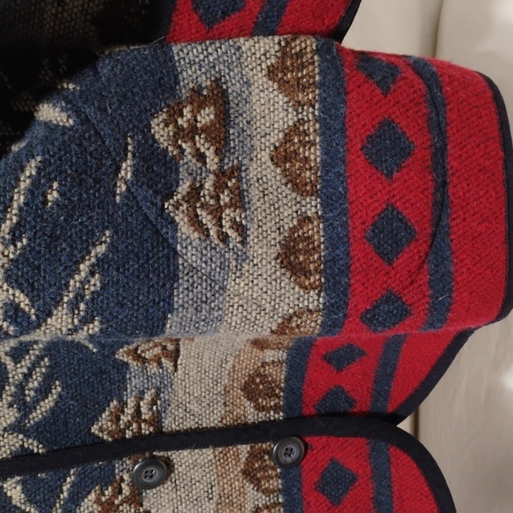 SALE! Sonoma Wool Blend House & Snow Top Mountain Scene Sweater Jacket (X-64) - Picture 4 of 12